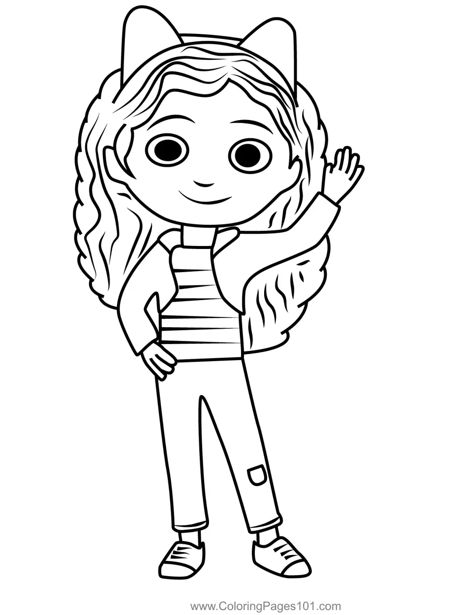 Gabby Gabby s Dollhouse Coloring Page For Kids Free Gabby s Dollhouse Printable Coloring Pages Online For Kids ColoringPages101 Coloring Pages For Kids