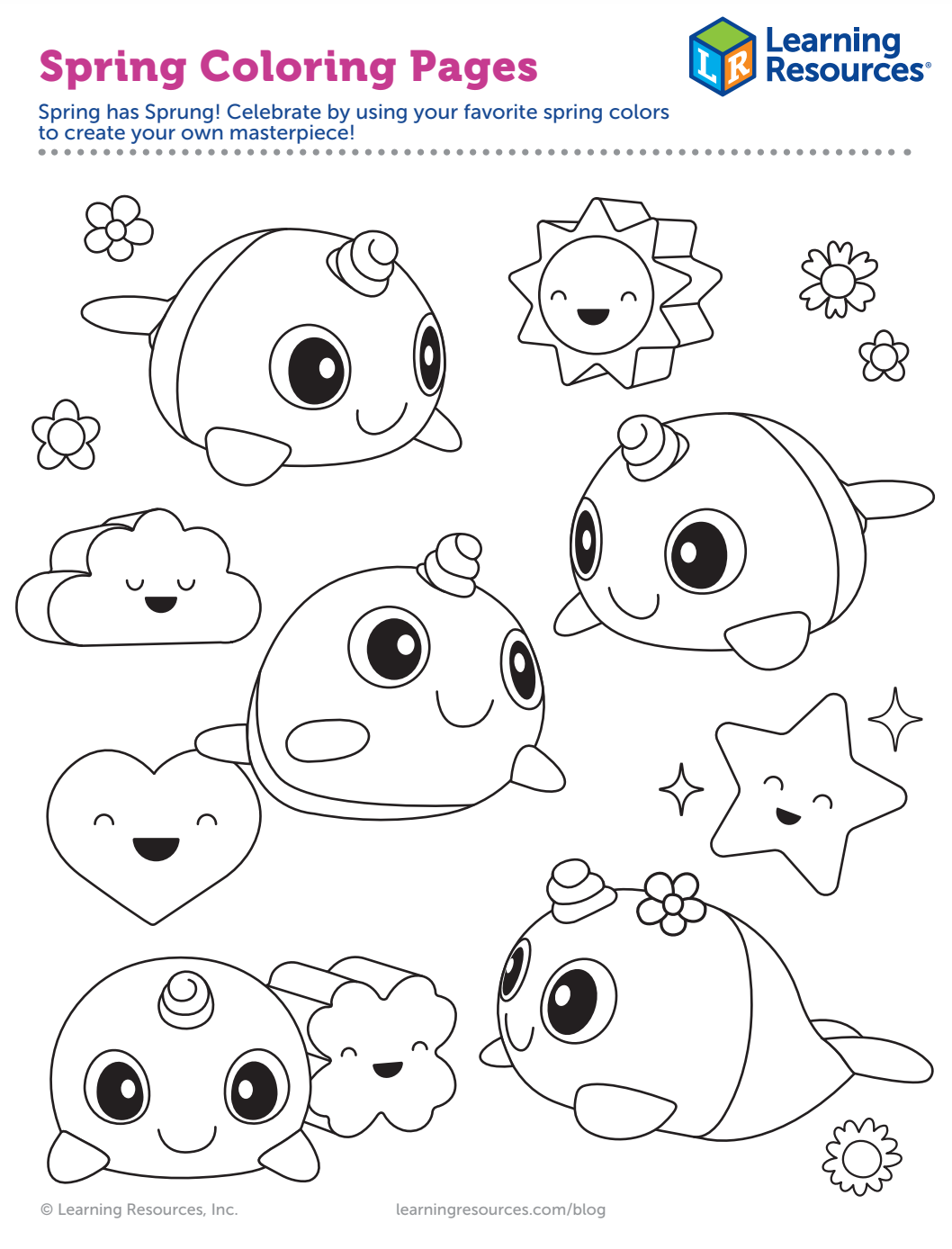 Springtime Printable Coloring Pages