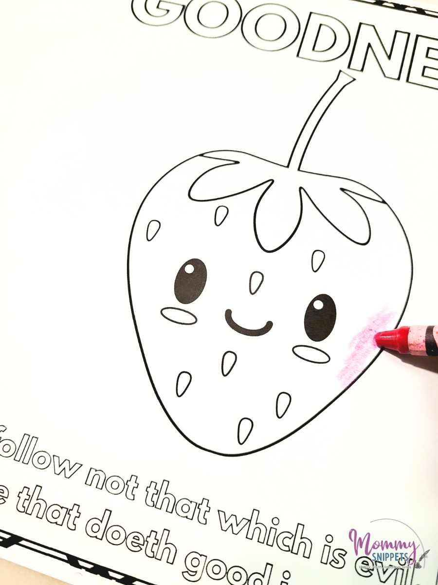 Fruit Of The Spirit Coloring Pages Free