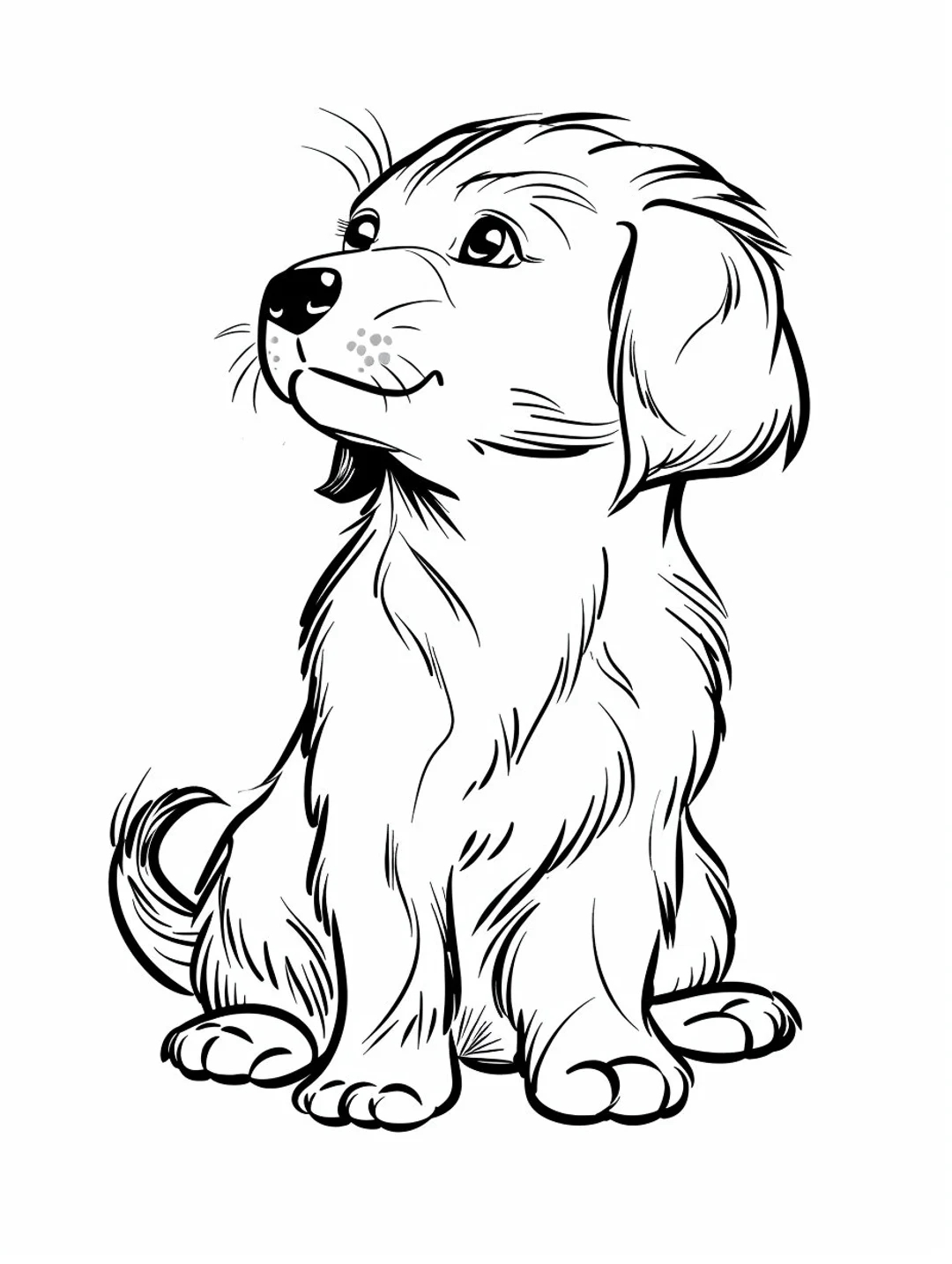 Puppy Coloring Page Free Printable