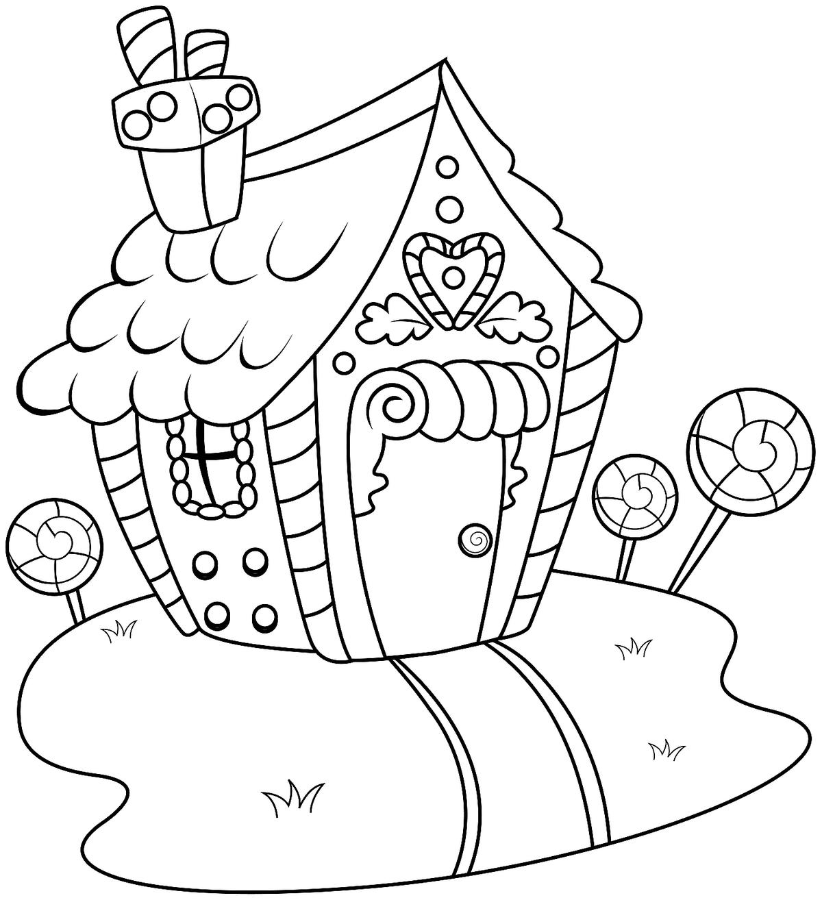 Gingerbread House Coloring Pages Free Printable Coloring Gingerbread House Coloring Pages Free Printable Coloring