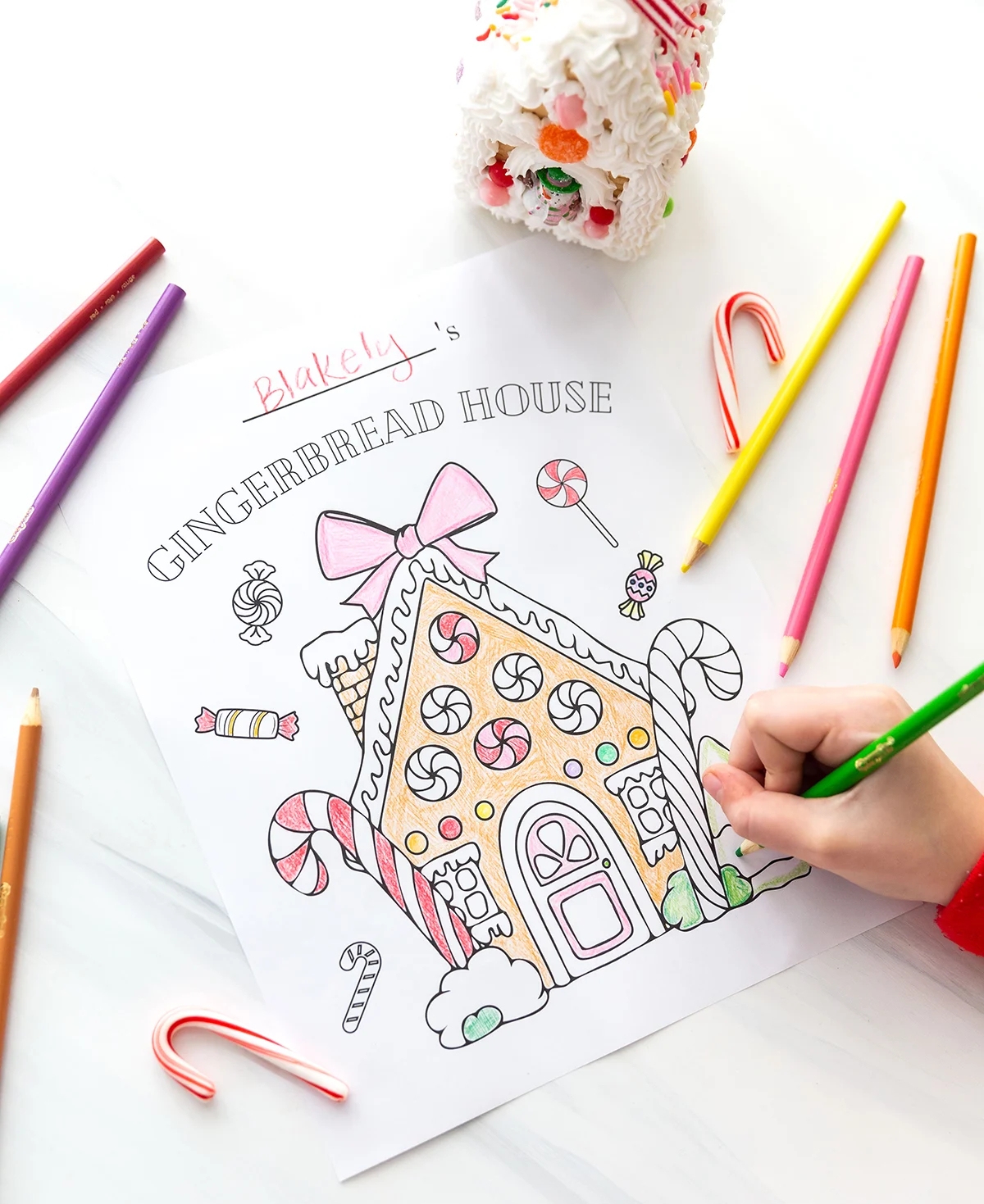 Gingerbread House Coloring Pages Free Printable PDFs Pizzazzerie