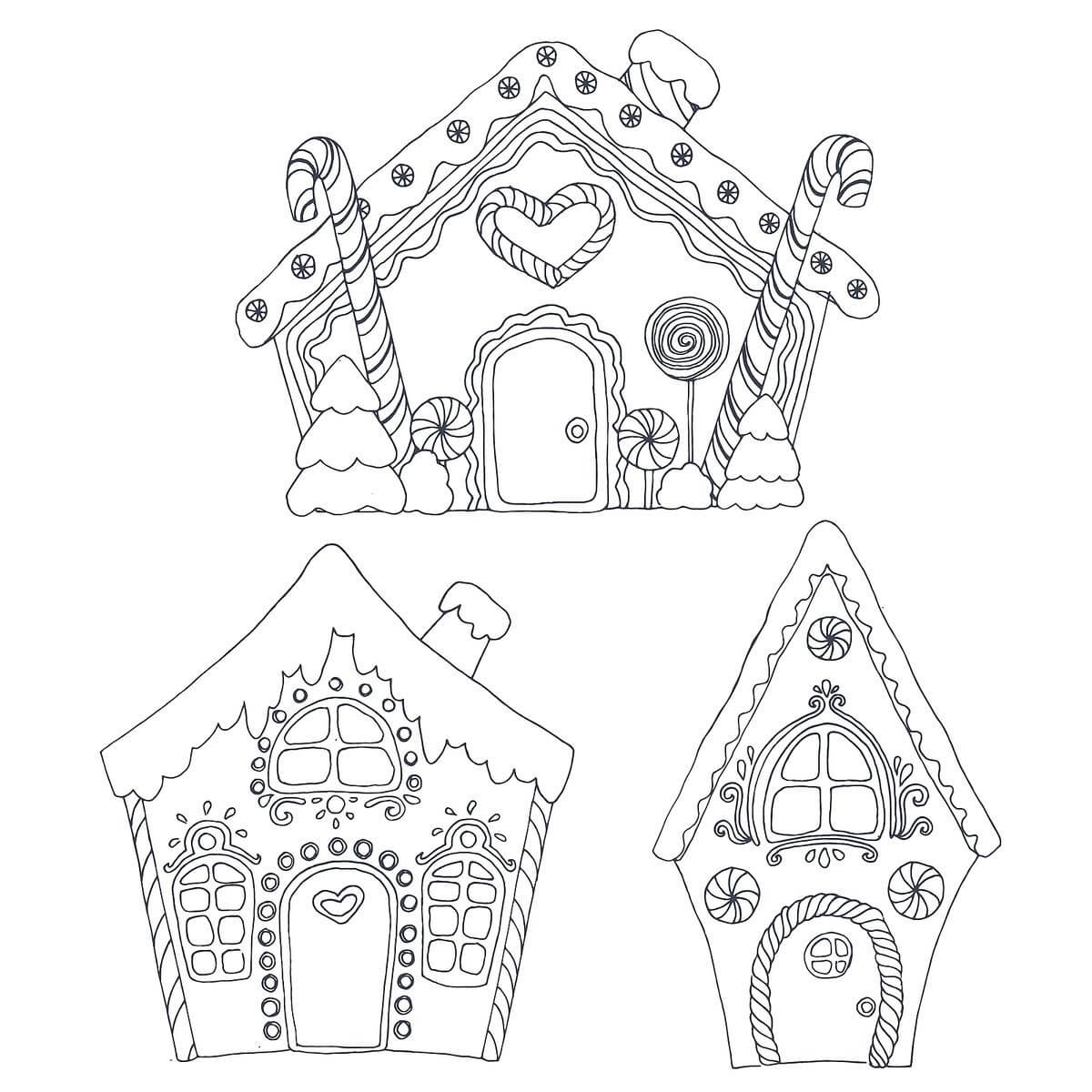 Gingerbread House Coloring Pages Printable Coloring Pages FREE