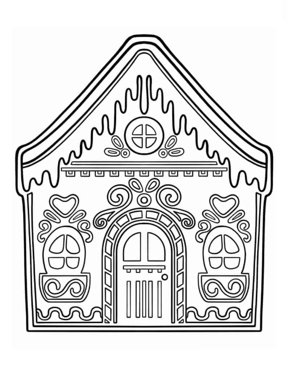 Gingerbread House Mandala Coloring Page Download Print Or Color Online For Free