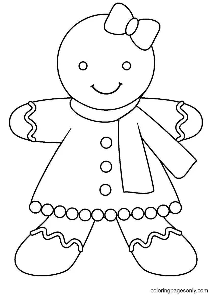Gingerbread Man Coloring Pages To Print Free Printable Coloring Pages