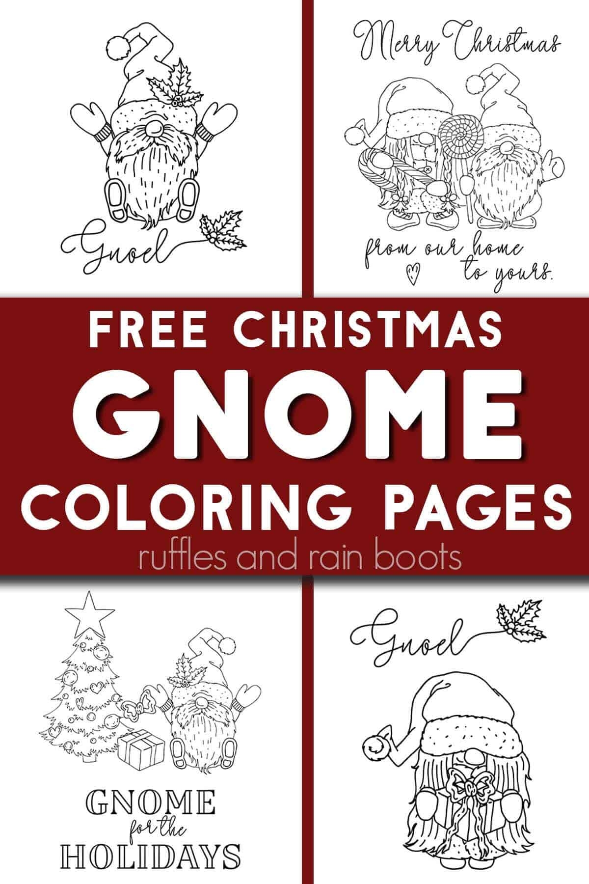 Gnome Coloring Pages Both Printable And Digital Ruffles And Rain Boots