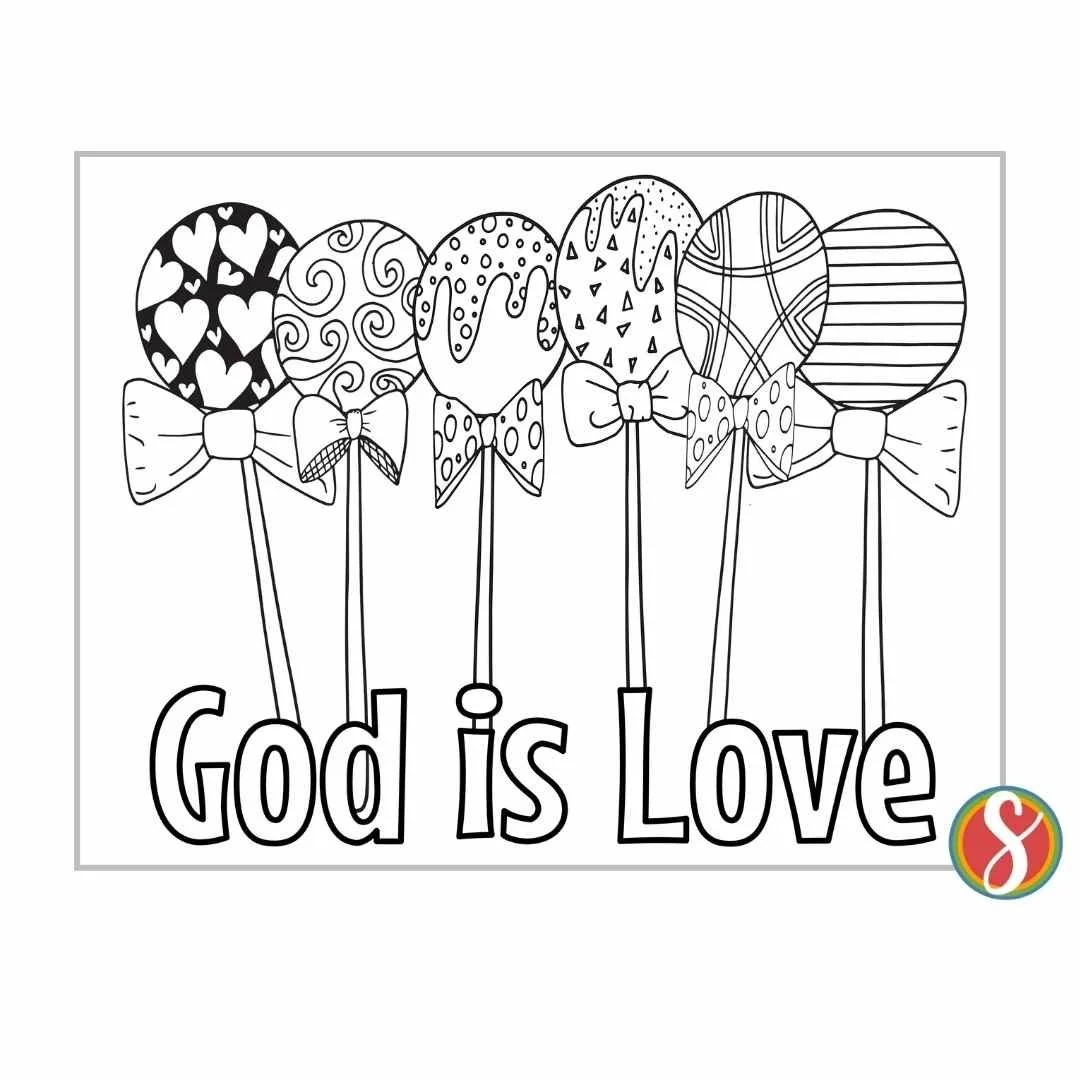 God Is Love Coloring Pages Stevie Doodles