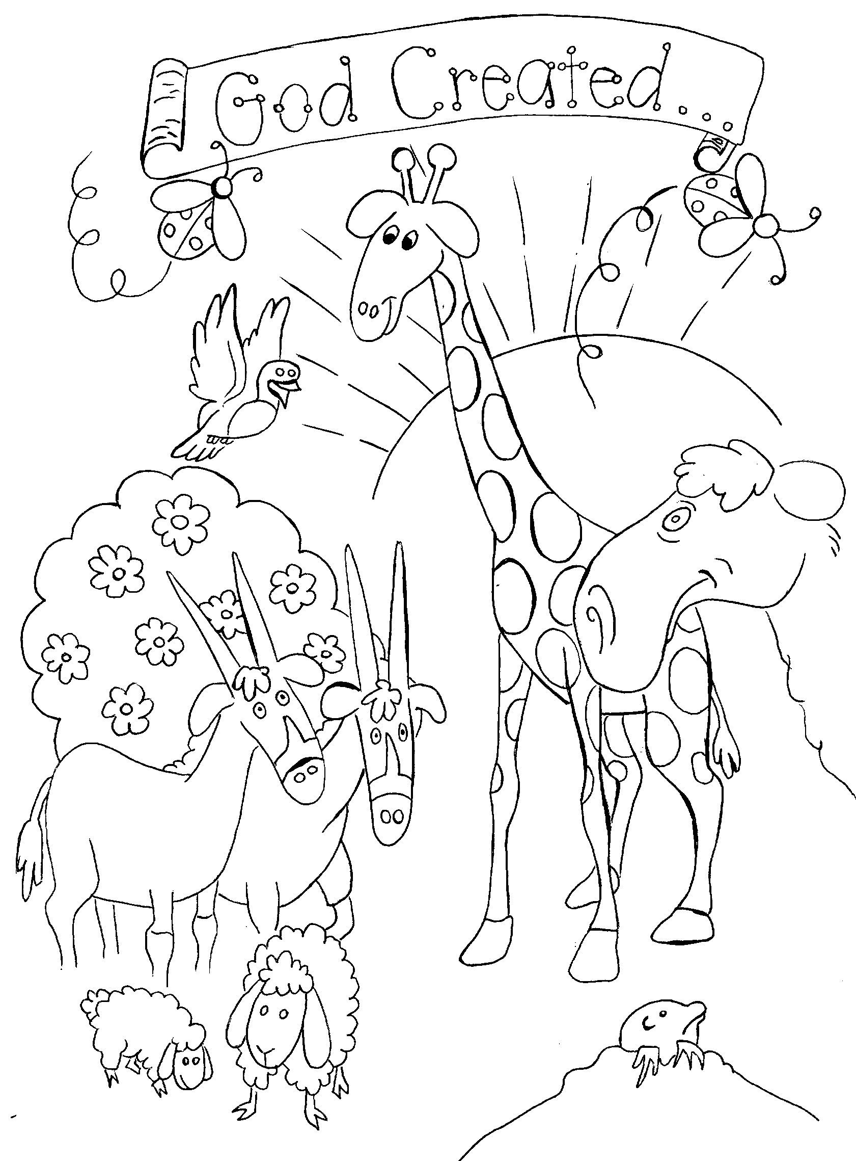 God Made Everything Coloring Page Free Printable Coloring Sheet God Made Everything Coloring Page Free Printable Coloring Sheet