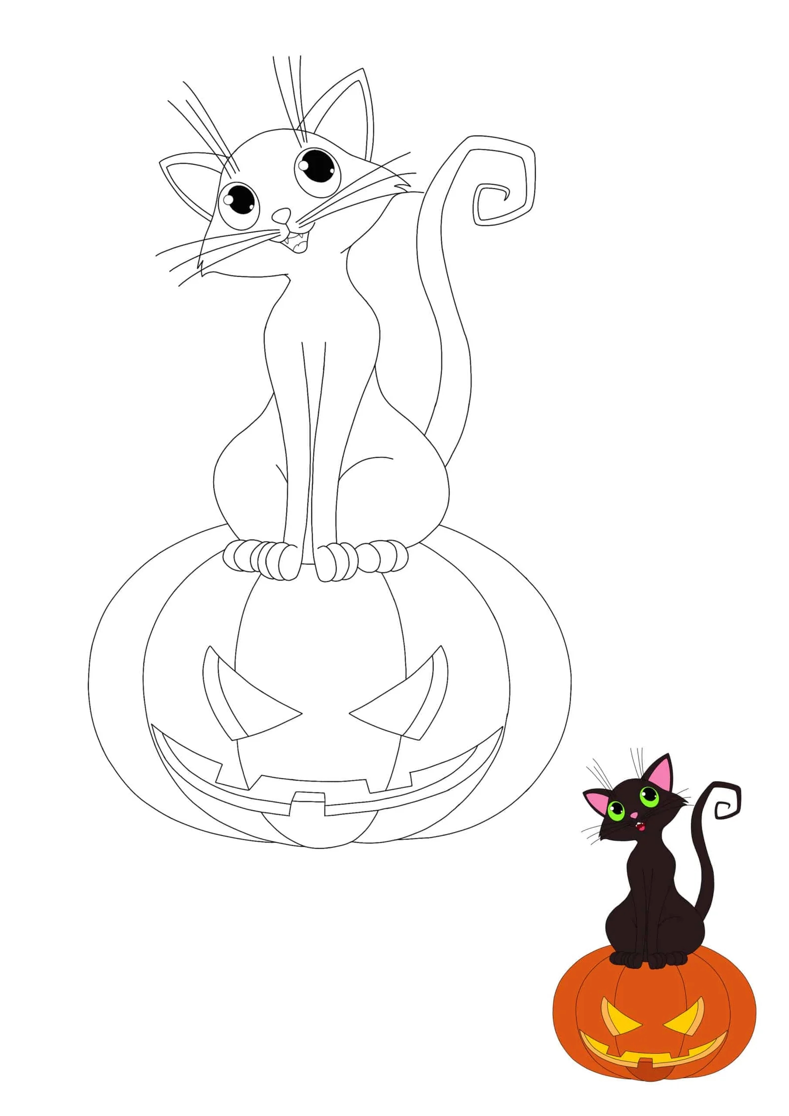 Free Halloween Cat Coloring Pages Free Halloween Cat Coloring Pages
