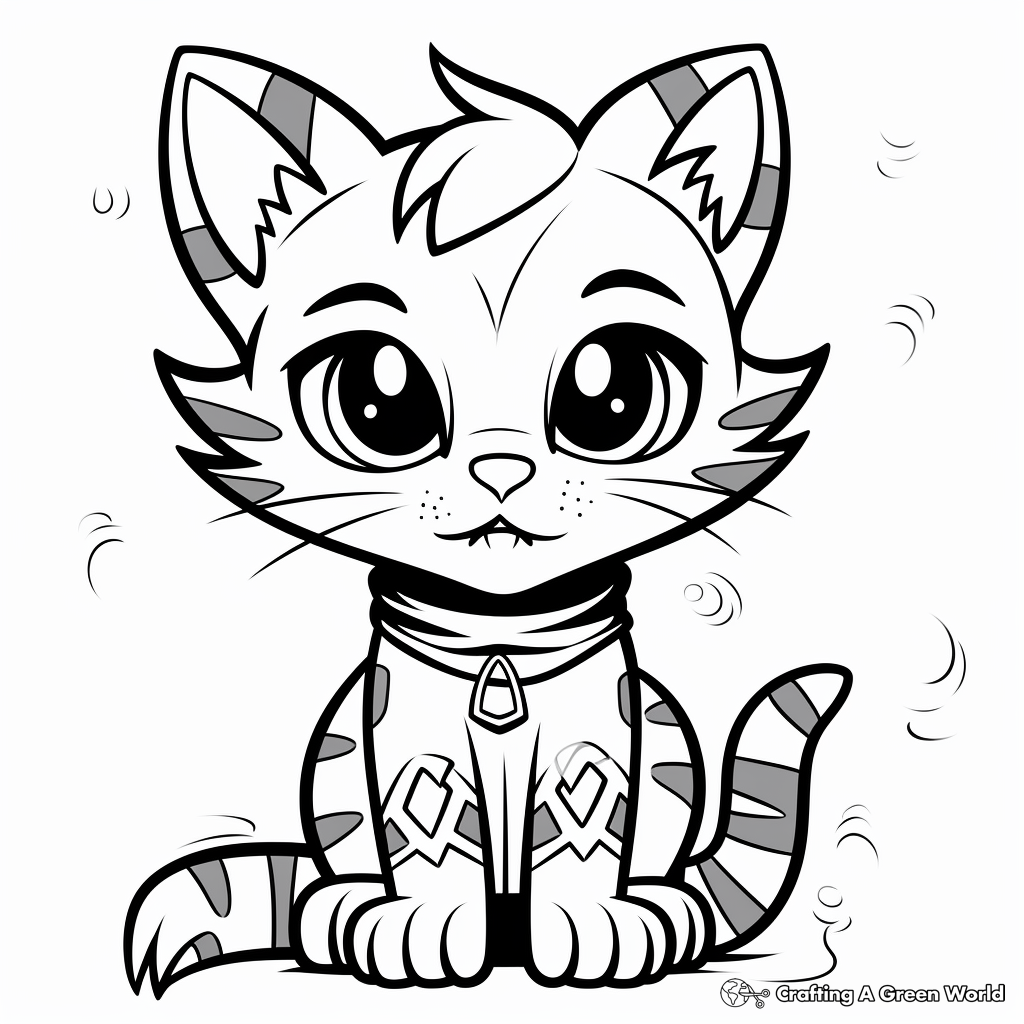 Halloween Cat Coloring Pages Free U0026 Printable 