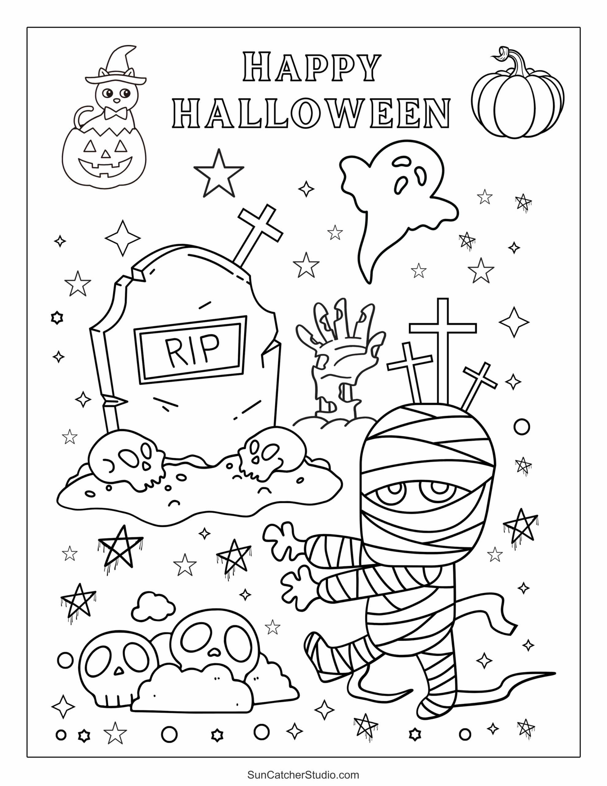 Free Halloween Coloring Pages Pdf Format