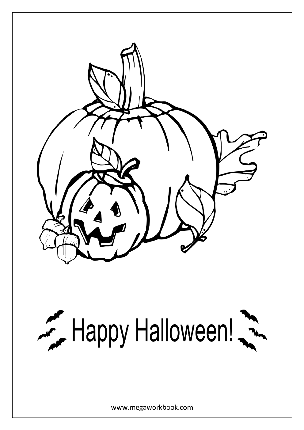 Halloween Coloring Pages Halloween Coloring Sheets Halloween Pictures To Color Free Printable Halloween Coloring Pages MegaWorkbook