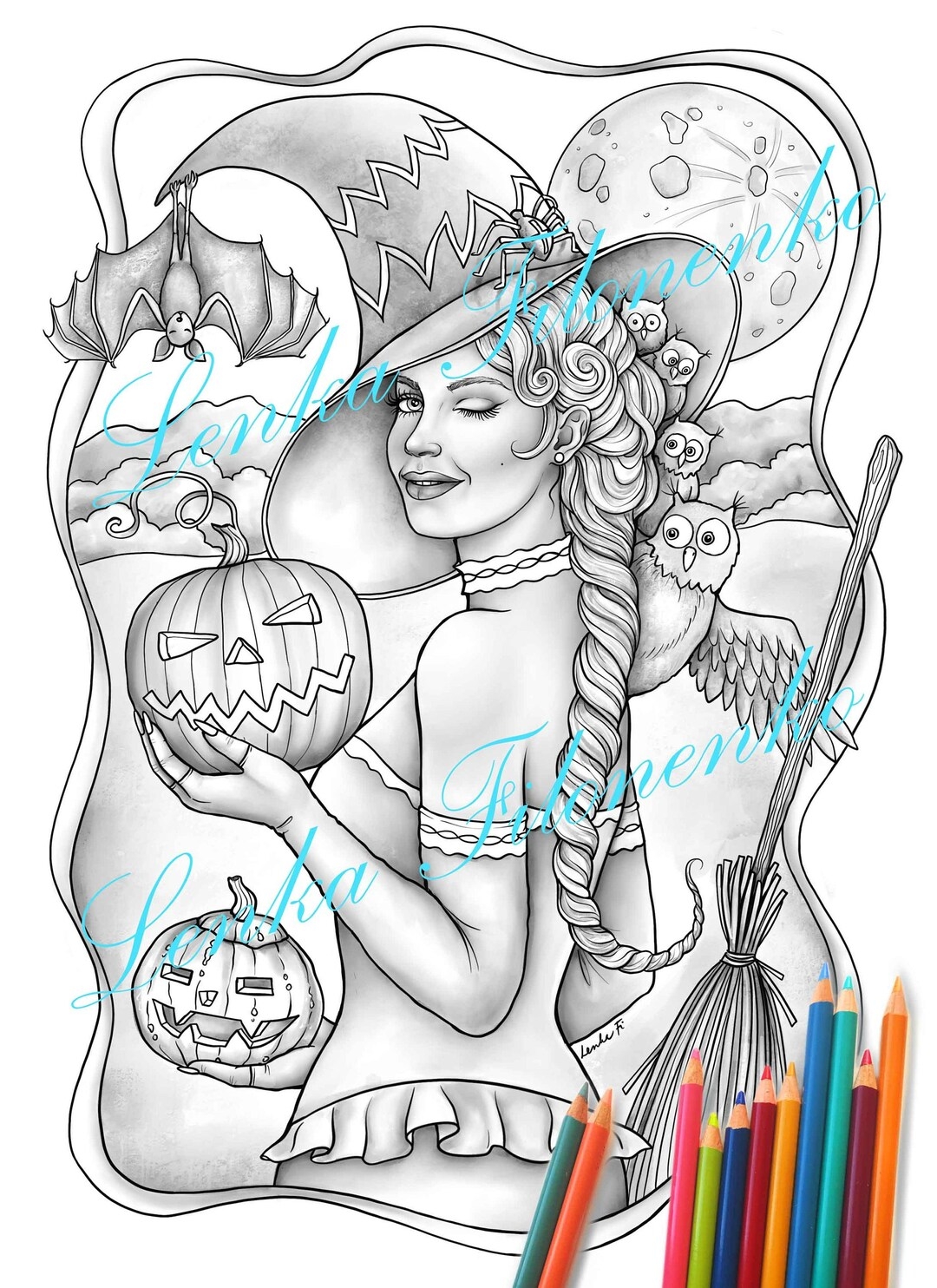 Free Coloring Pages Witch