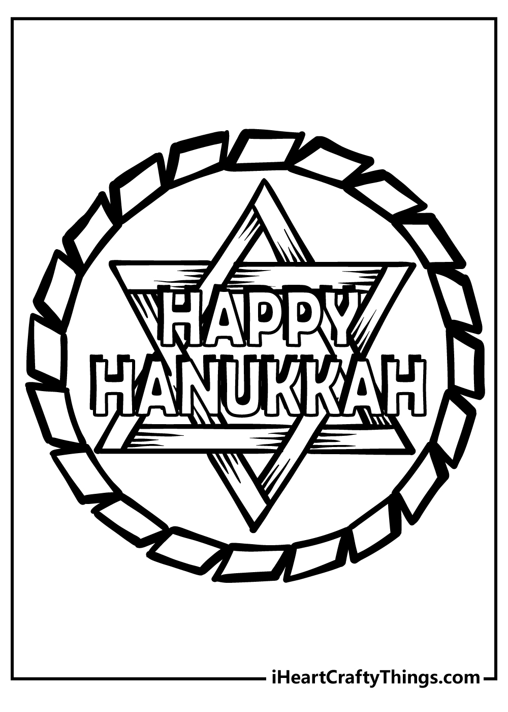 Free Coloring Pages Hanukkah