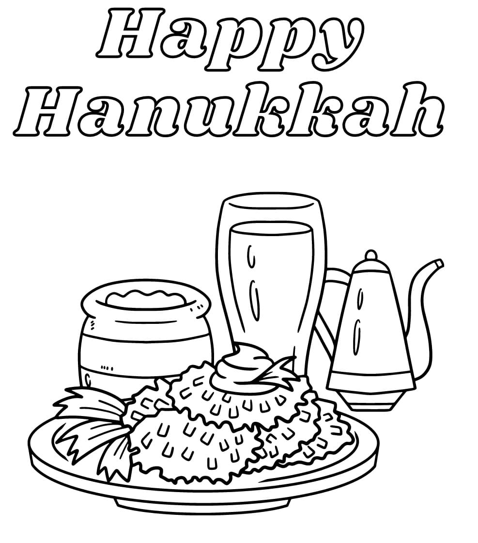 Hanukkah Free Coloring Page Download Print Or Color Online For Free