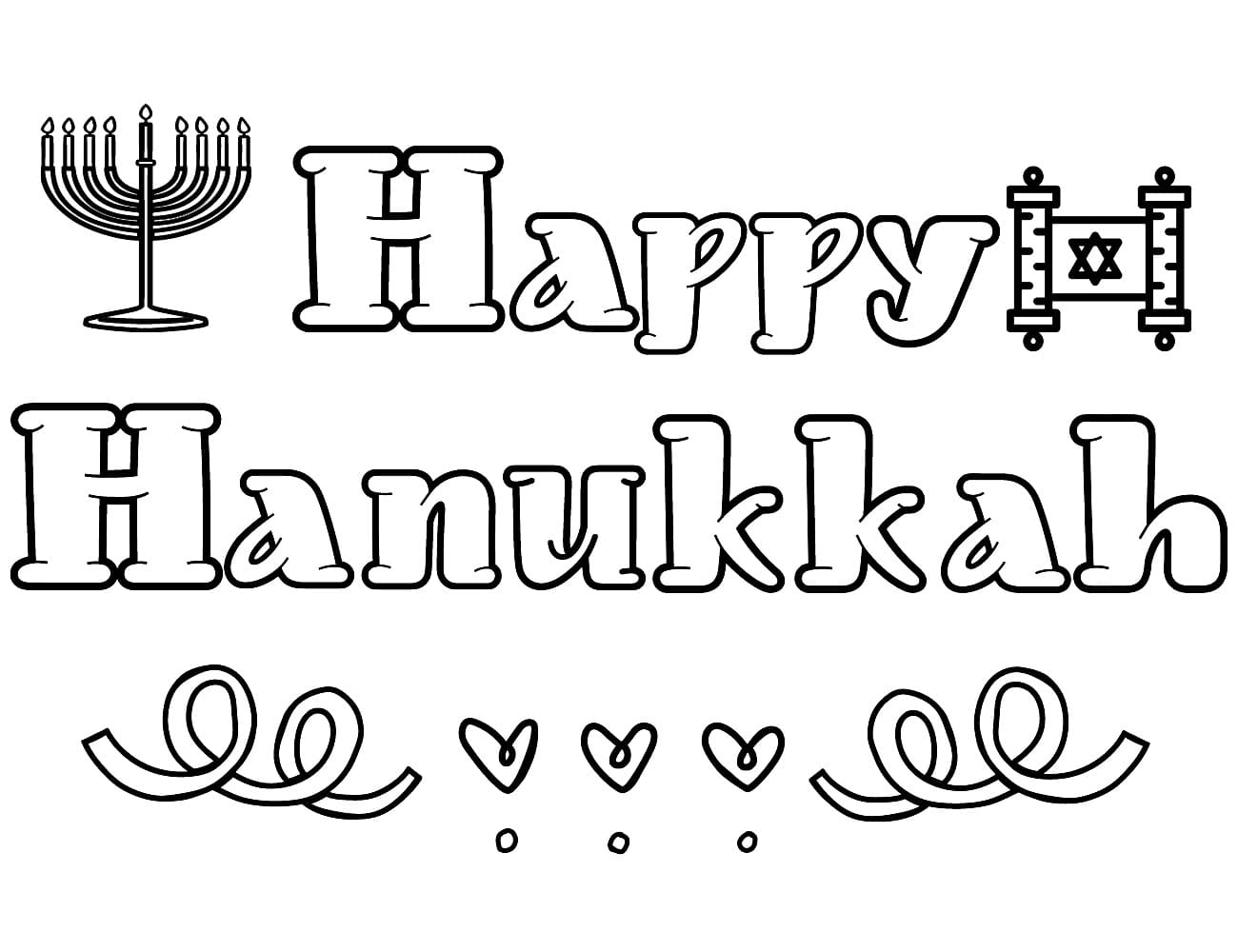 Hanukkah Free Printable Coloring Page Download Print Or Color Online For Free
