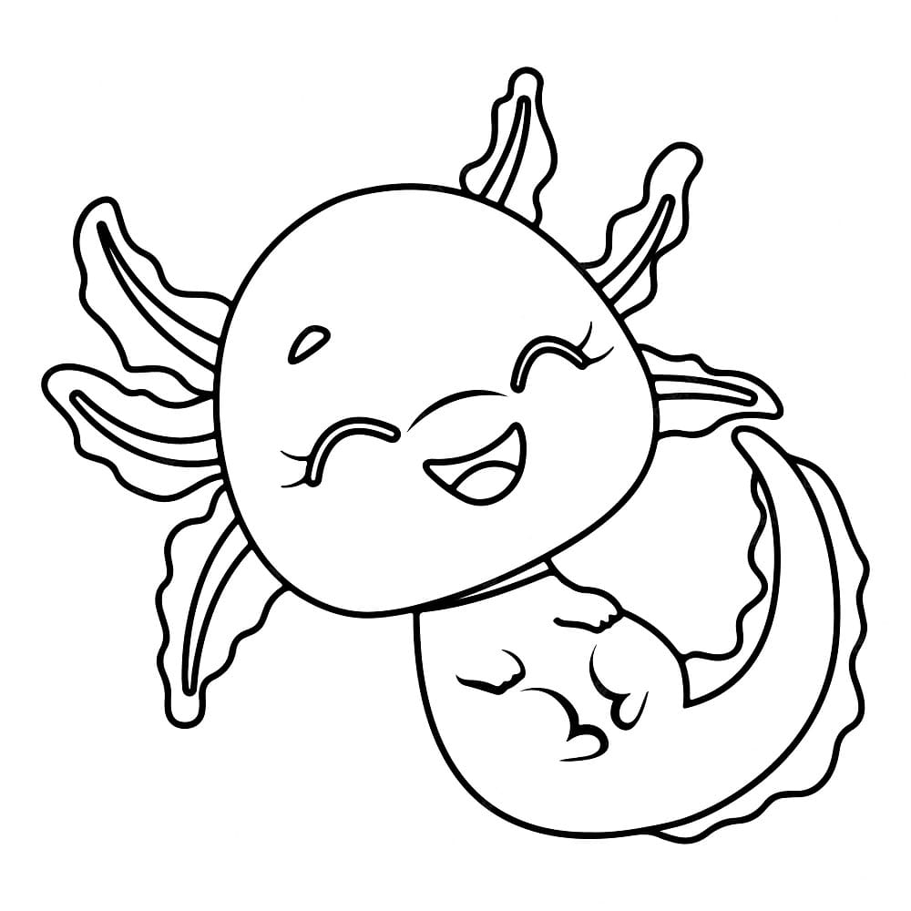 Free Printable Axolotl Coloring Pages