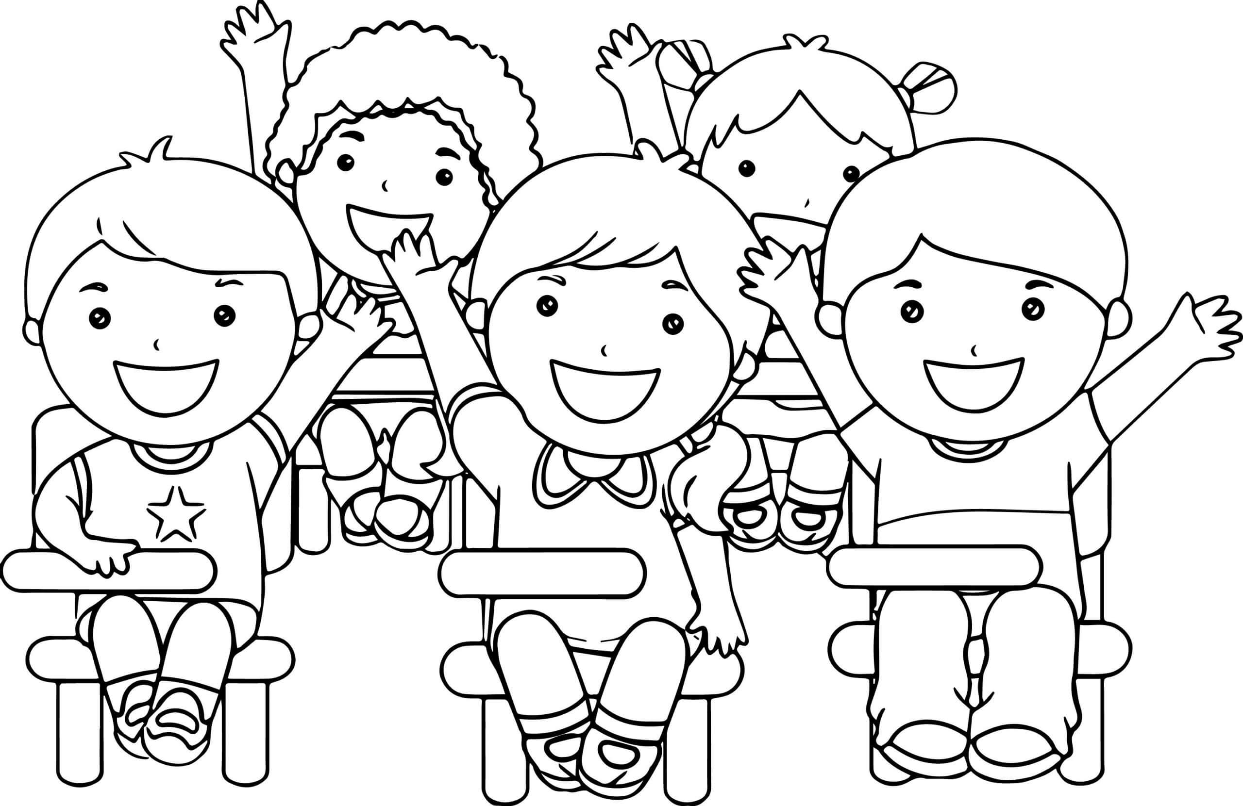 Happy Kids In Children s Day Coloring Page Download Print Or Color Online For Free