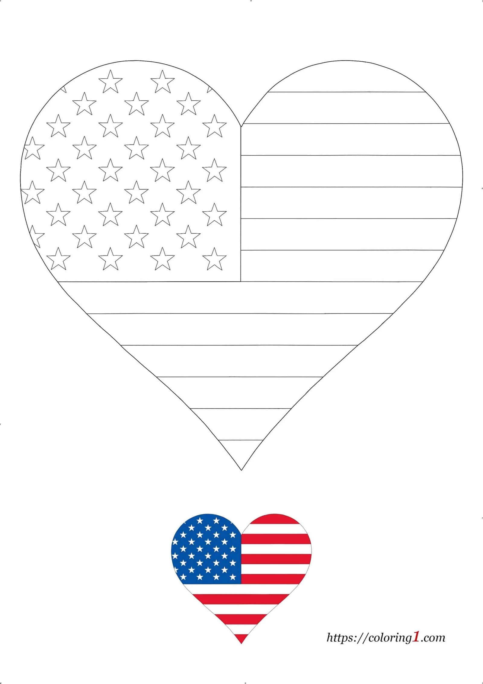 Heart And Stars USA Flag Coloring Pages 2 Free Coloring Sheets Heart And Stars USA Flag Coloring Pages 2 Free Coloring Sheets