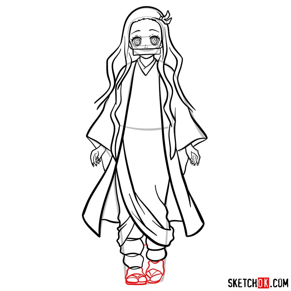 How To Draw Nezuko Kamado A Demon Slayer Drawing Guide