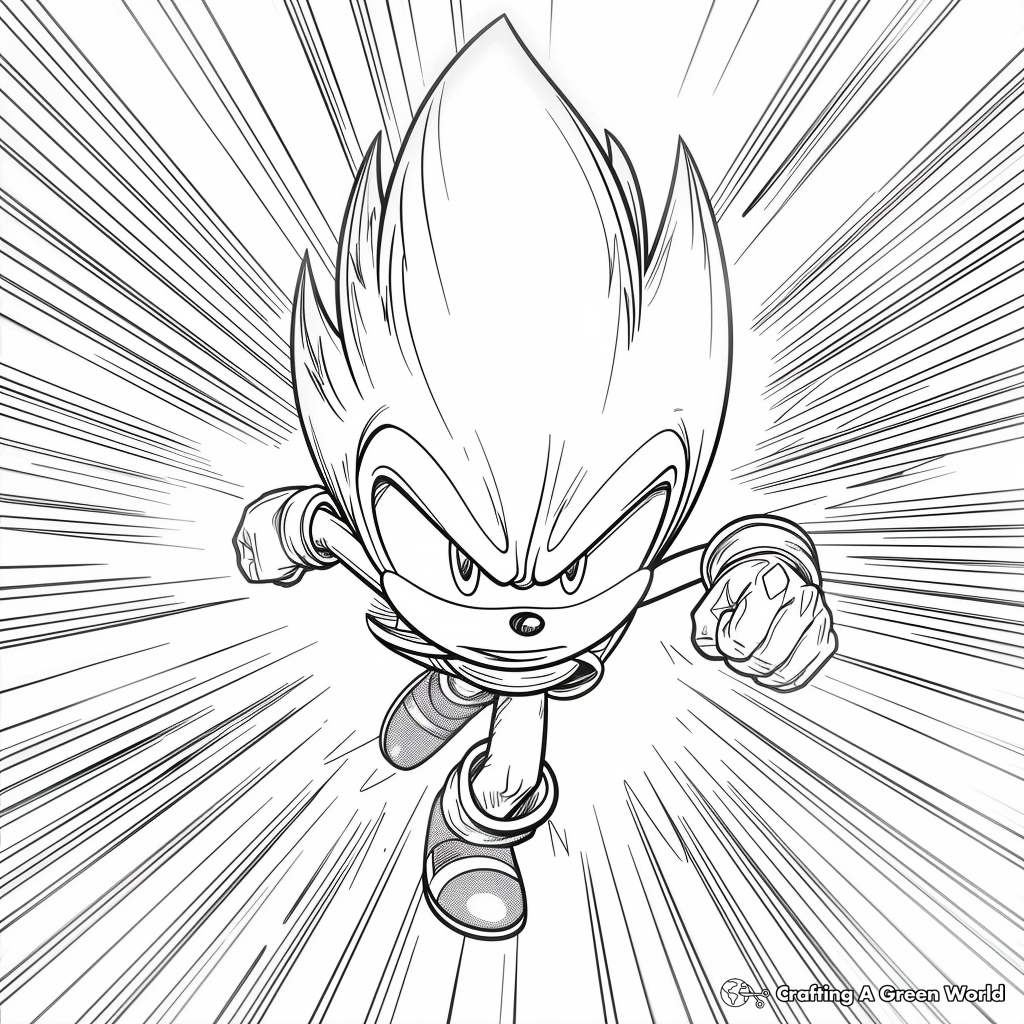 Super Sonic Printable Coloring Pages