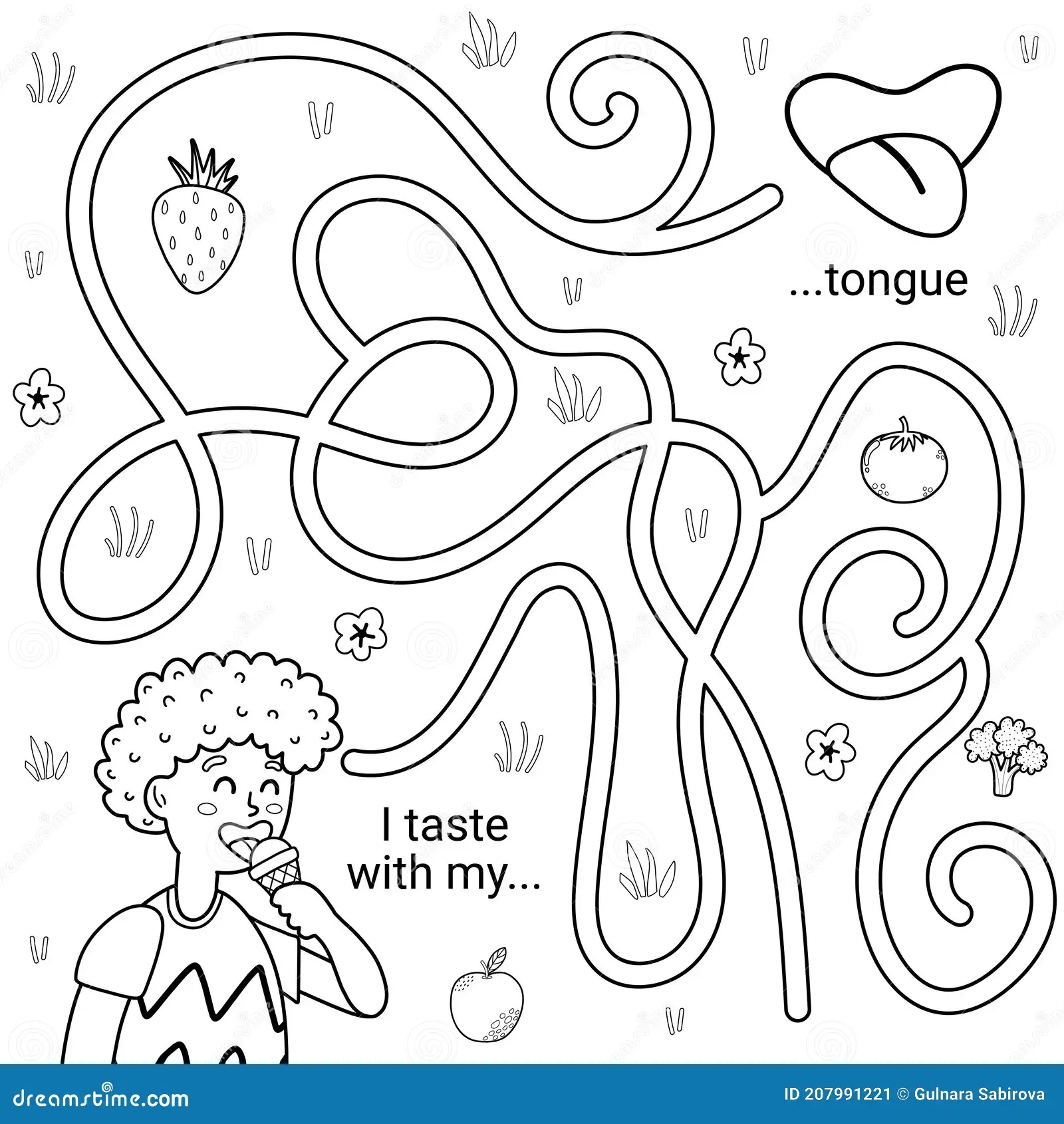 I Can Taste With My Tongue Black And White Maze Game For Kids Five Senses Labyrinth Stock Vector Illustration Of Puzzle Play 207991221 I Can Taste With My Tongue Black And White Maze Game For Kids Five Senses Labyrinth Stock Vector Illustration Of Puzzle Play 207991221