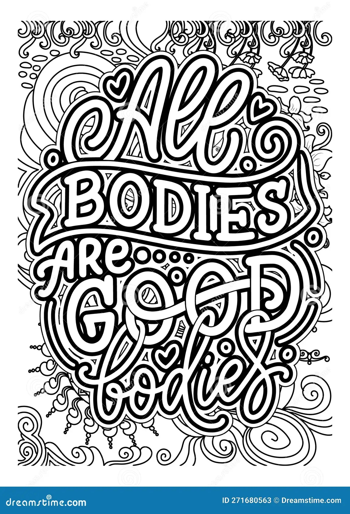 Inspirational Quote Coloring Pages For Adults Motivational Quotes Coloring Page Stock Illustration Illustration Of Colours Drawing 271680563