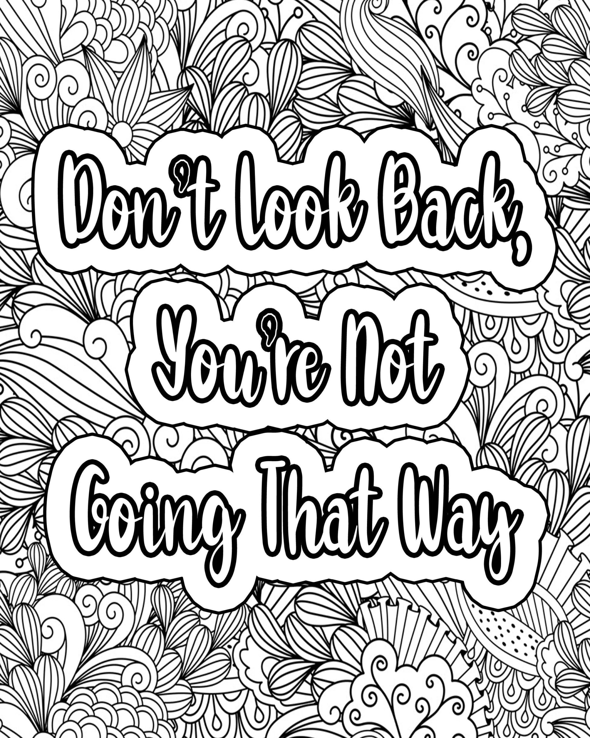 Inspirational Quotes Coloring Pages For Adults Zentangle Digital Downloads Motivational Coloring Pages Printable Colouring Pages Adult Etsy Norway