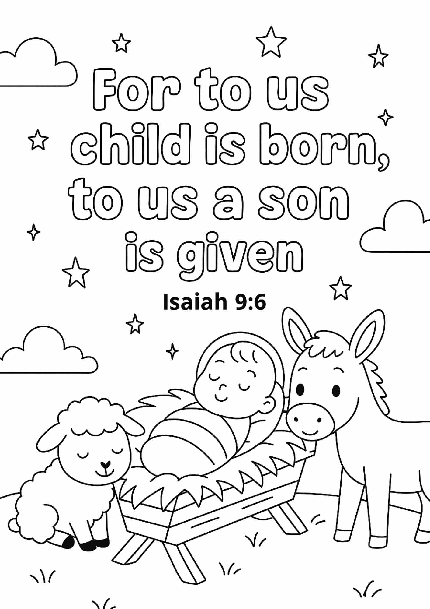 Christian Coloring Pages For Christmas Printable