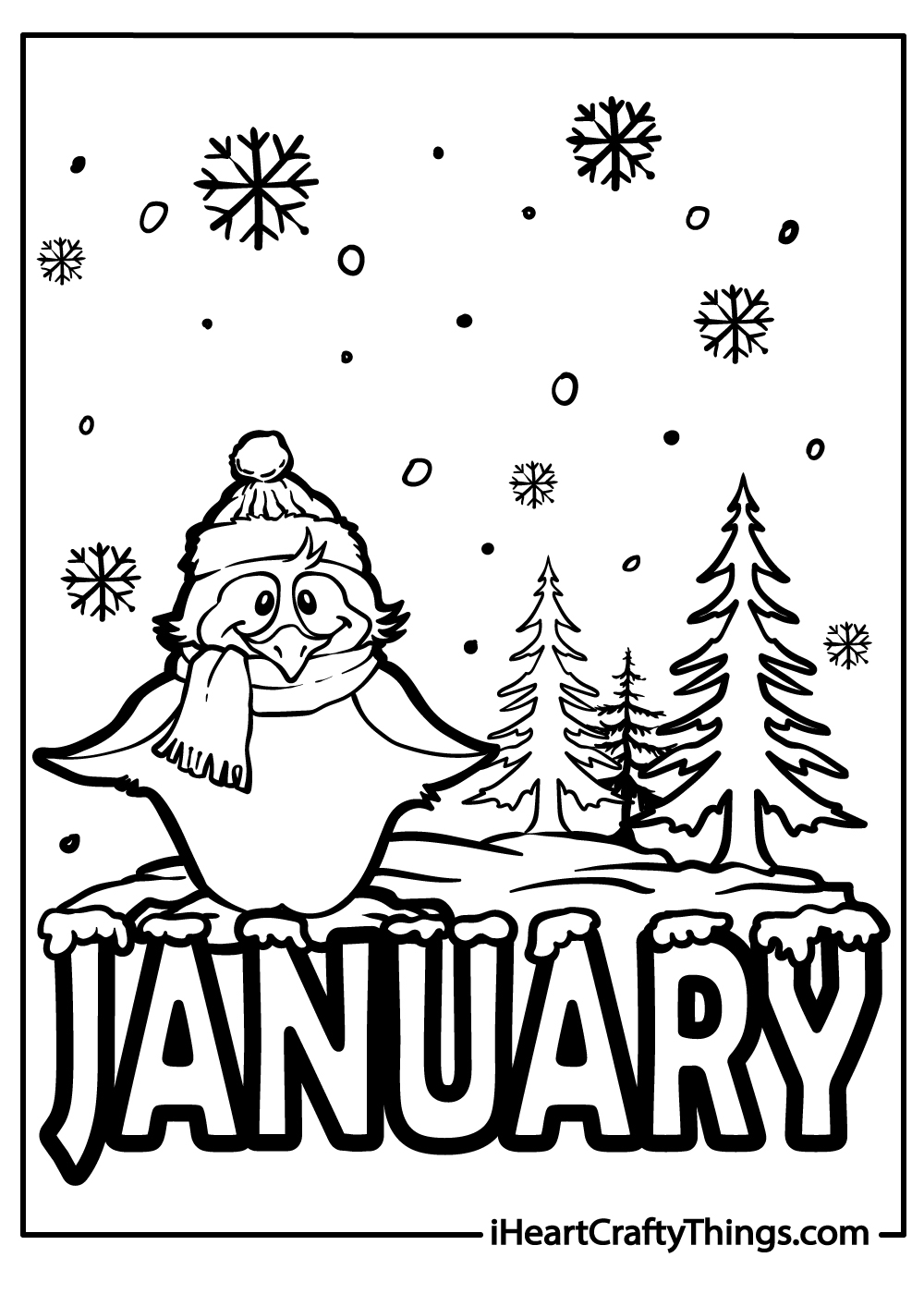 Free Printable Coloring Pages For January Free Printable Coloring Pages For January