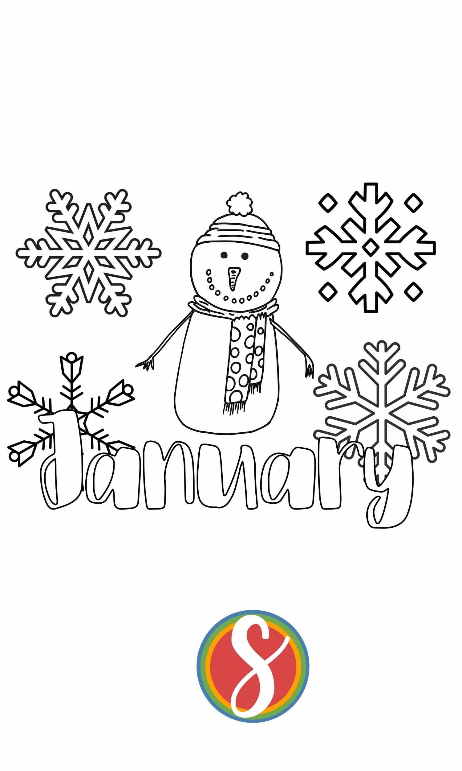 January Coloring Pages Stevie Doodles January Coloring Pages Stevie Doodles