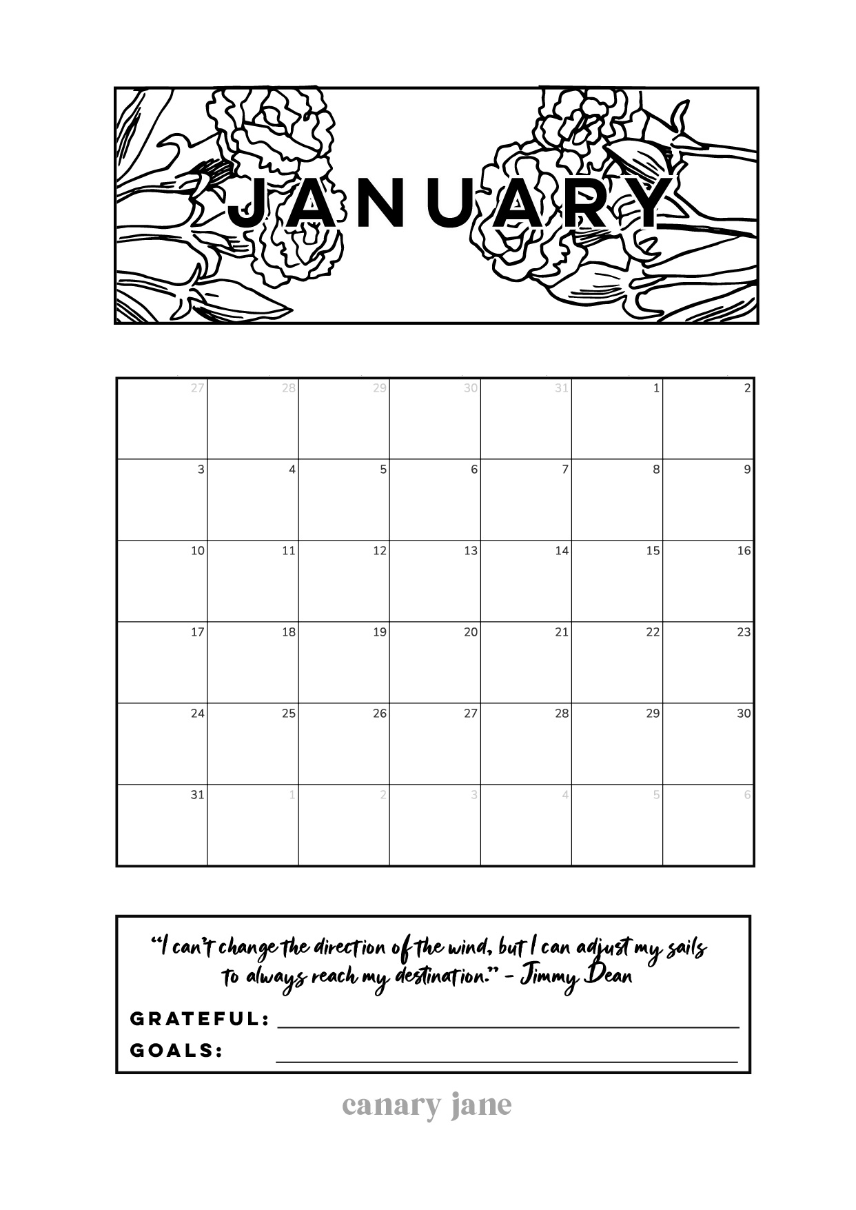 January Free Printable Coloring Pages Bundle Canary Jane January Free Printable Coloring Pages Bundle Canary Jane