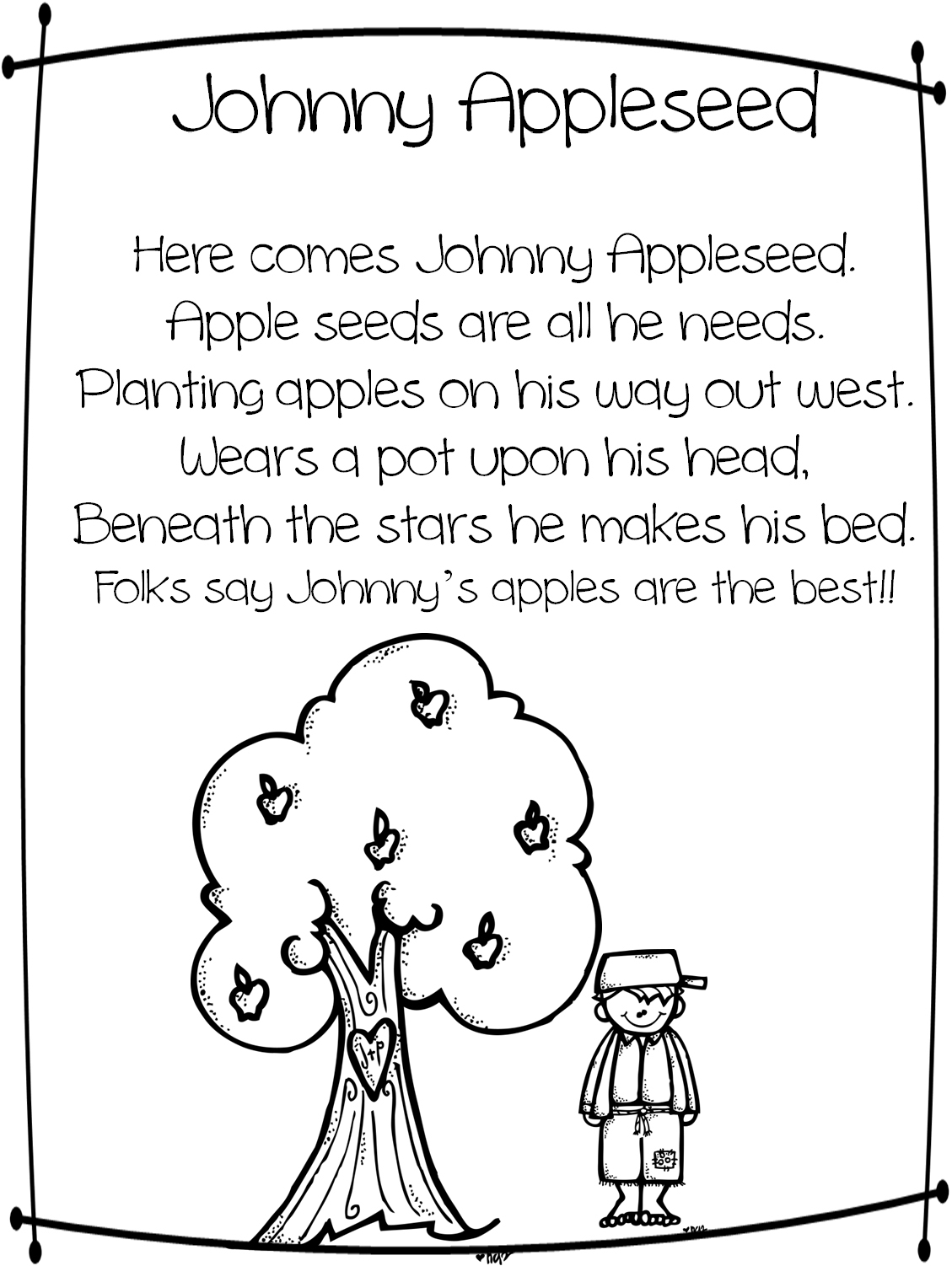 Johnny Appleseed Coloring Pages Best Coloring Pages For Kids Johnny Appleseed Coloring Pages Best Coloring Pages For Kids