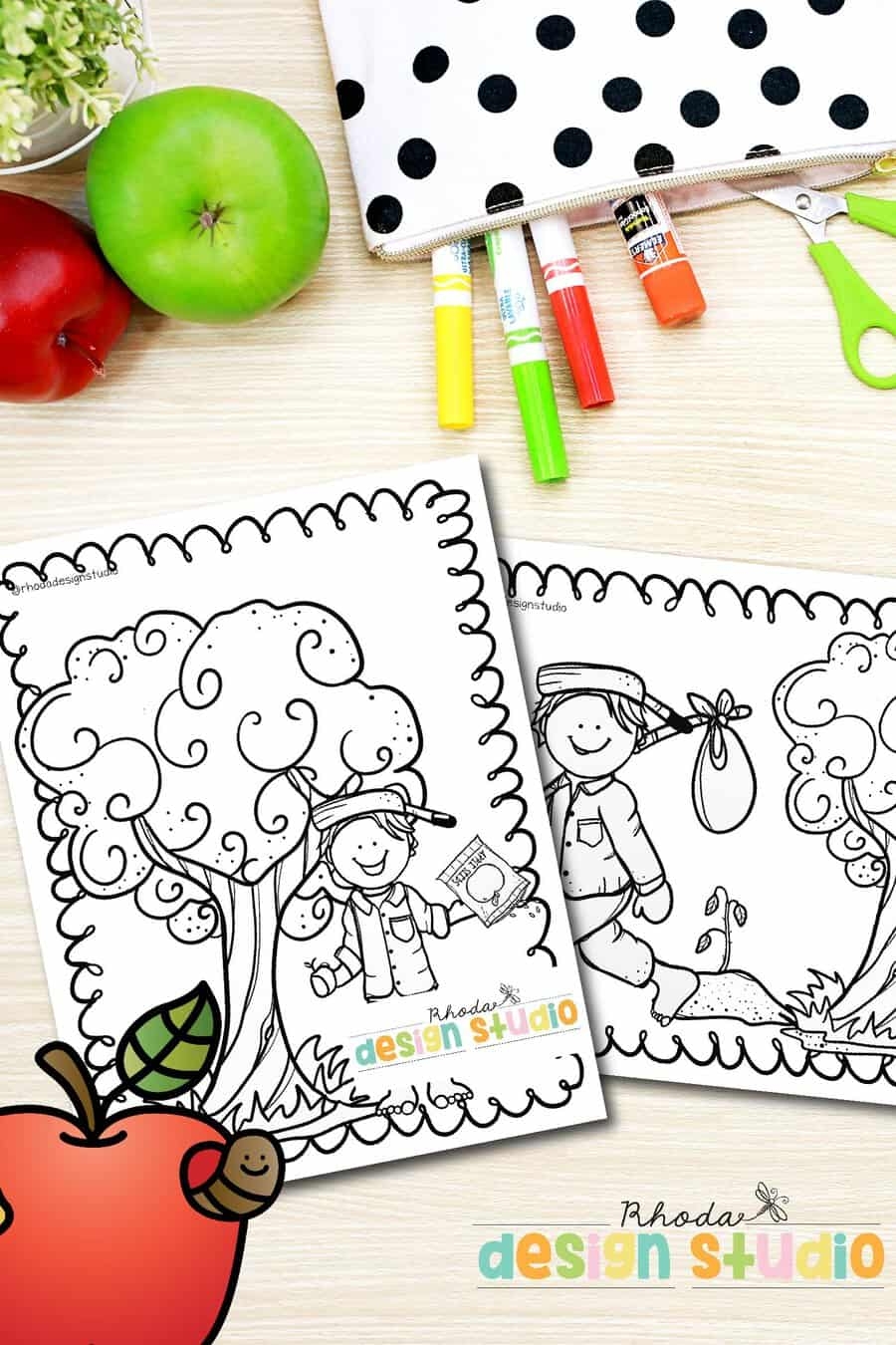 Johnny Appleseed Worksheets And Coloring Pages Johnny Appleseed Worksheets And Coloring Pages