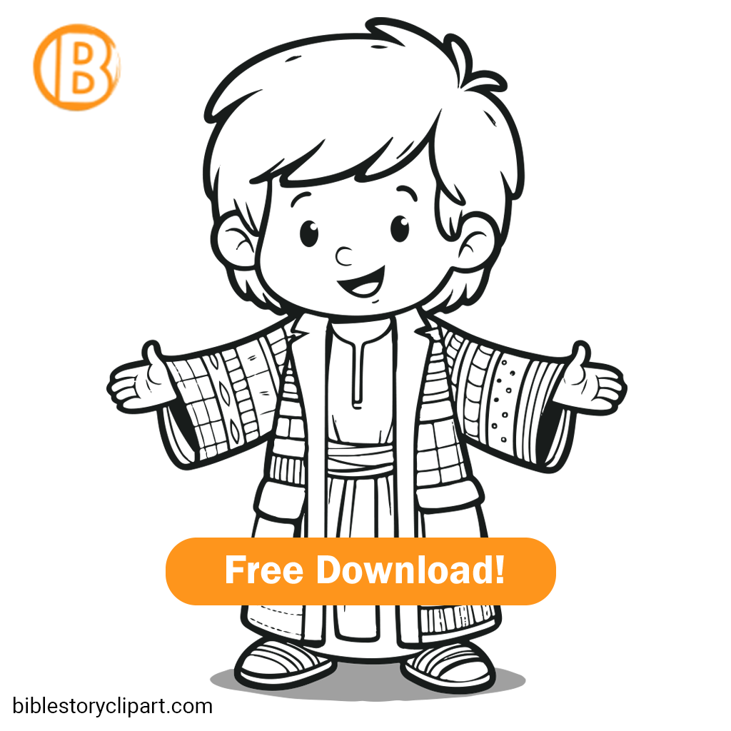 Joseph s Coat Coloring Page Bible Story Clipart Joseph s Coat Coloring Page Bible Story Clipart
