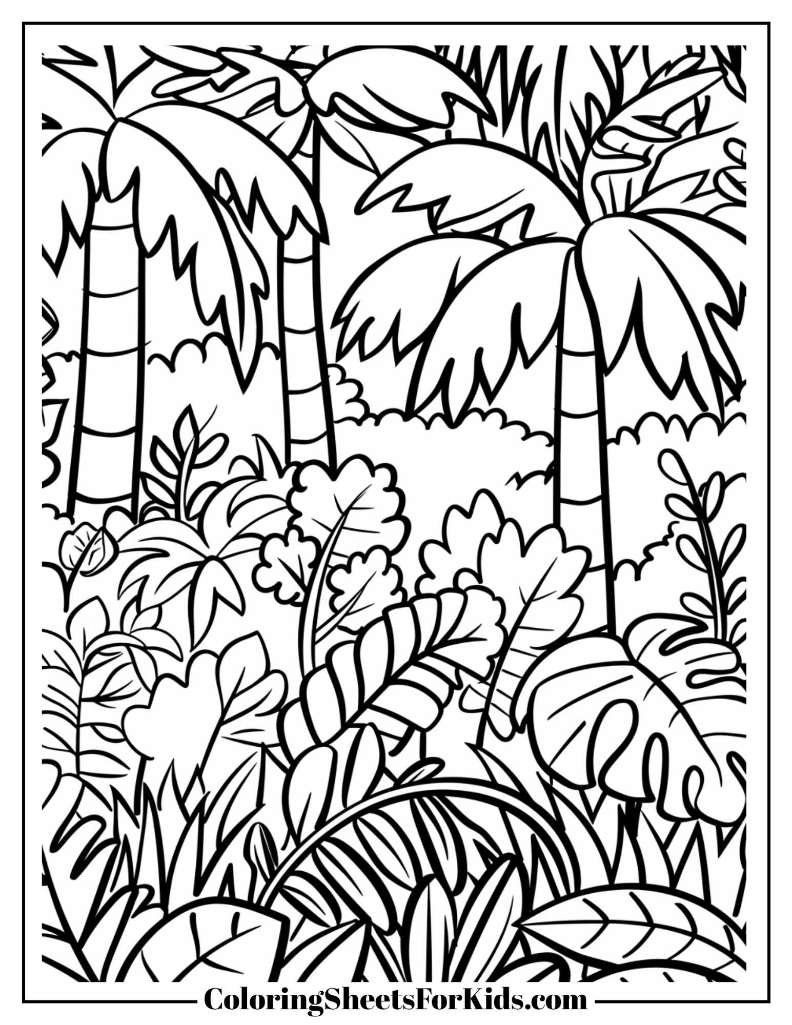Jungle Coloring Pages Free Print And Downloads Coloring Sheets For Kids