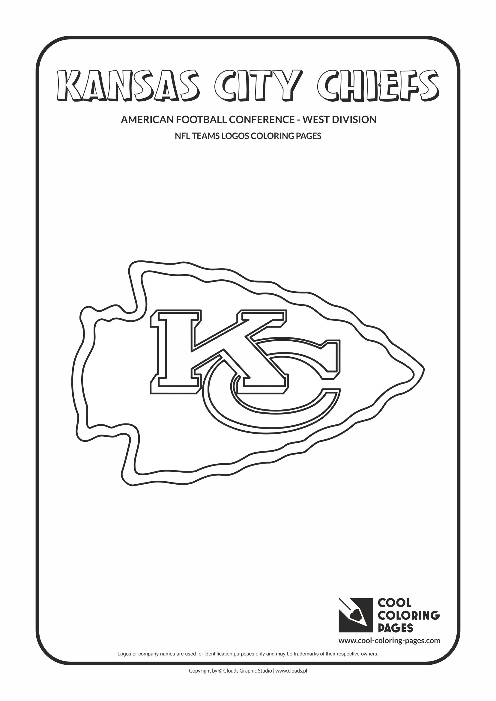 Kansas City Chiefs NFL American Football Teams Logos Coloring Pages Kansas City Chiefs NFL American Football Teams Logos Coloring Pages