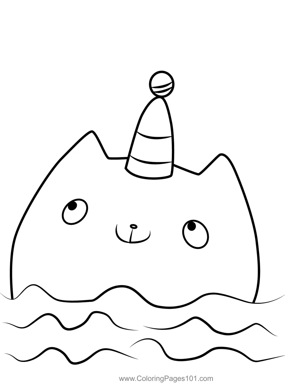 Kitty Narwhal Gabby s Dollhouse Coloring Page For Kids Free Gabby s Dollhouse Printable Coloring Pages Online For Kids ColoringPages101 Coloring Pages For Kids