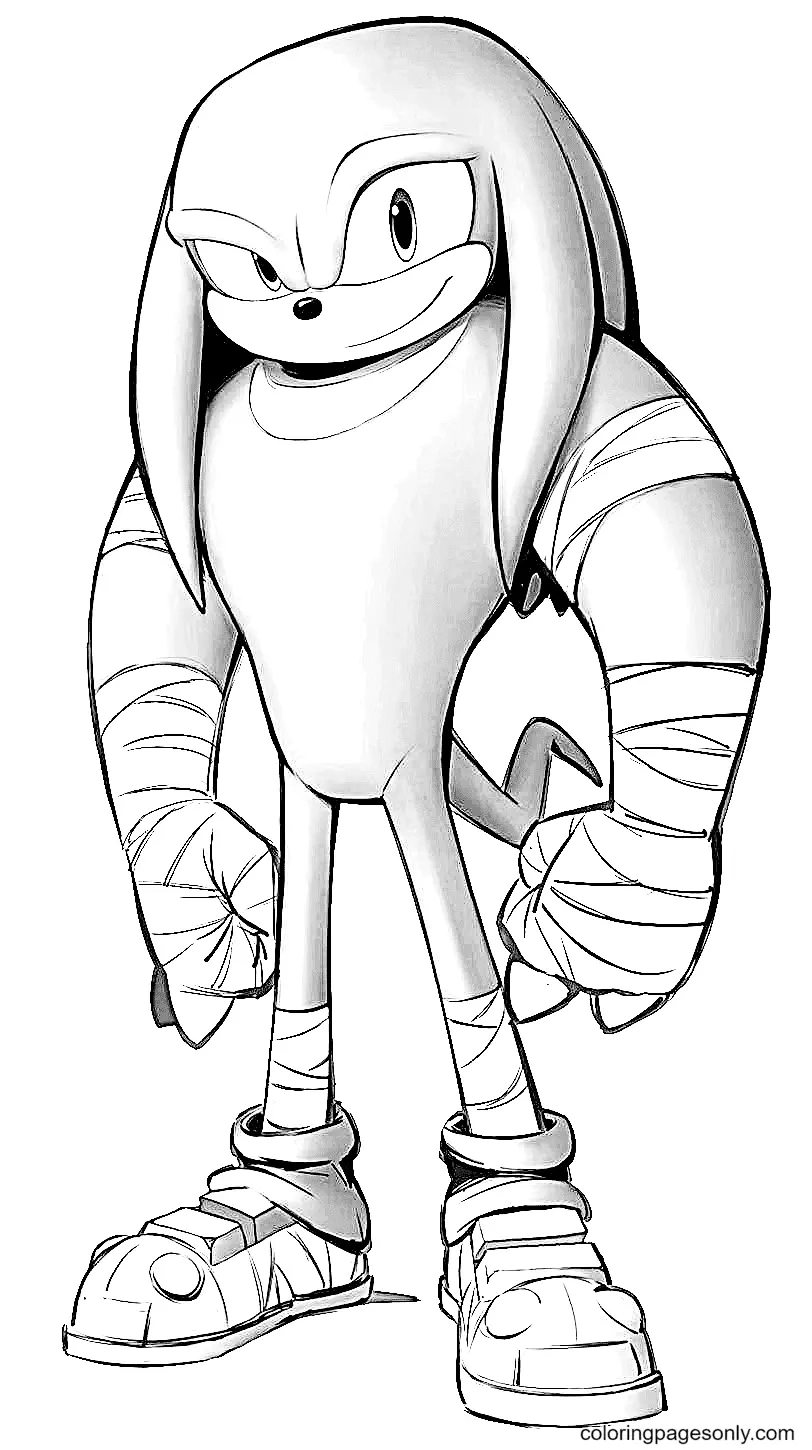 Knuckles Coloring Pages Printable Knuckles Coloring Pages Printable