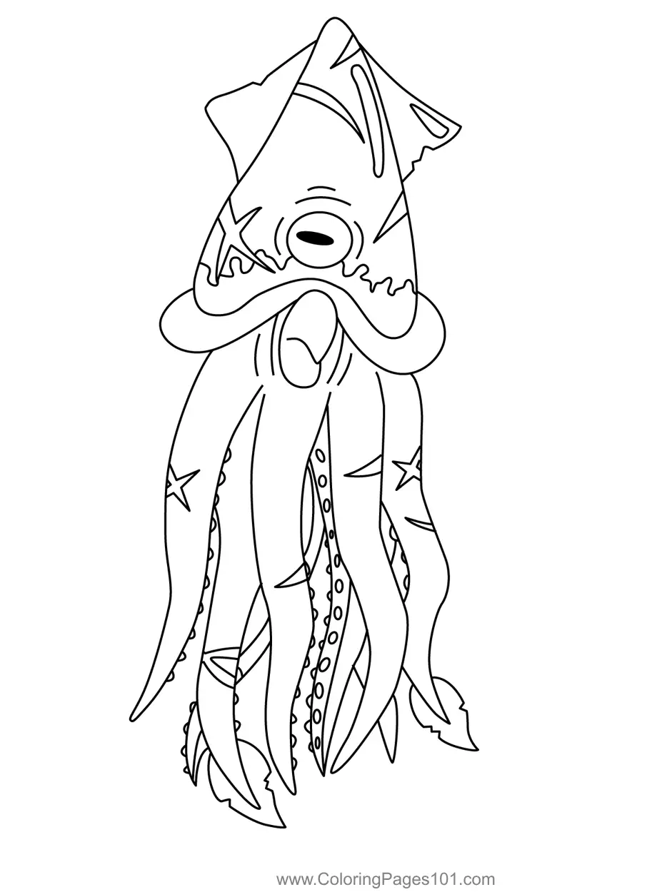 Kraken Amphibia Coloring Page For Kids Free Amphibia Printable Coloring Pages Online For Kids ColoringPages101 Coloring Pages For Kids