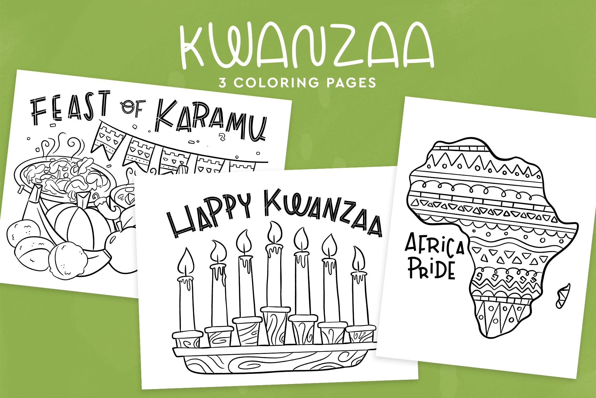 Kwanzaa Coloring Pages Coloring For Kids Printable Holiday Etsy Kwanzaa Coloring Pages Coloring For Kids Printable Holiday Etsy