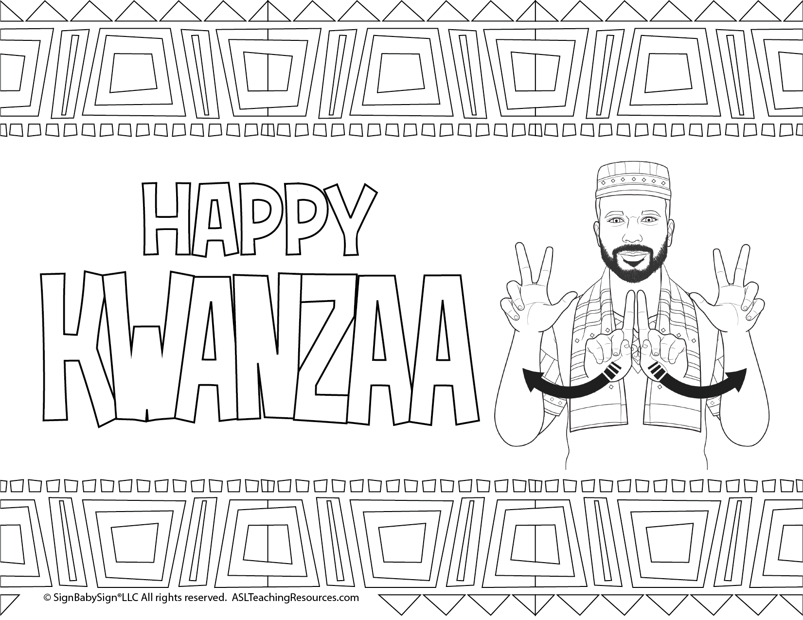 Kwanzaa Coloring Sheets ASL ASL Teaching Resources Kwanzaa Coloring Sheets ASL ASL Teaching Resources