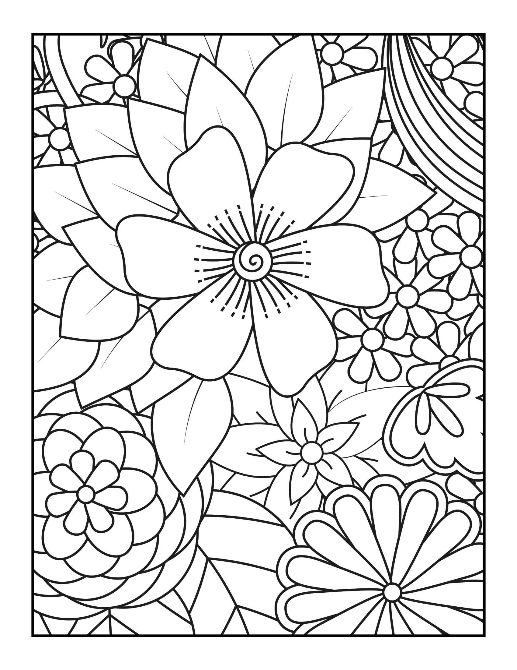 Large Print Flowers Adult Coloring Book volume 3 Beautiful Oversized Flowers Adult Flower Coloring Pages Gift Idea For Mom Etsy Australia