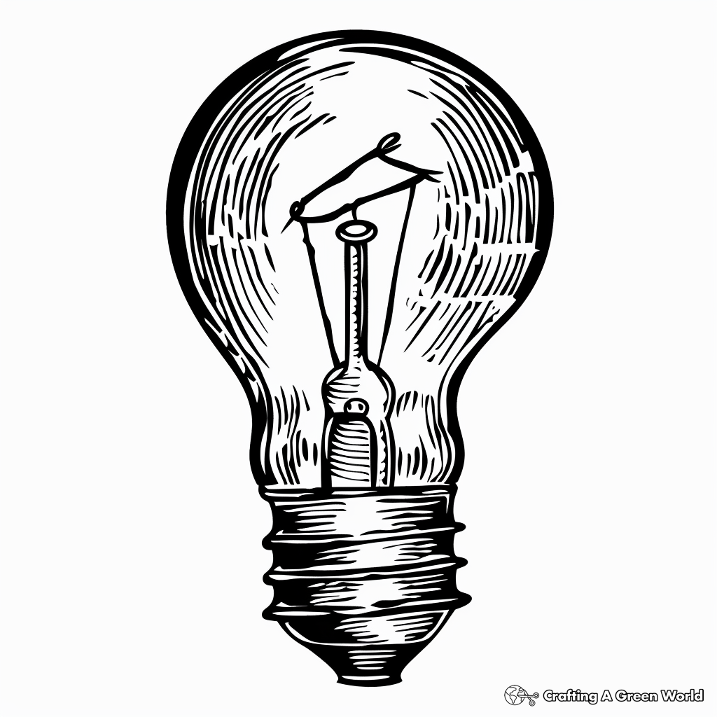 Free Printable Light Bulb Coloring Page