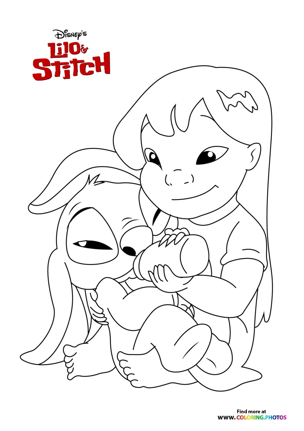Lilo Feading Stitch Coloring Pages For Kids Lilo Feading Stitch Coloring Pages For Kids