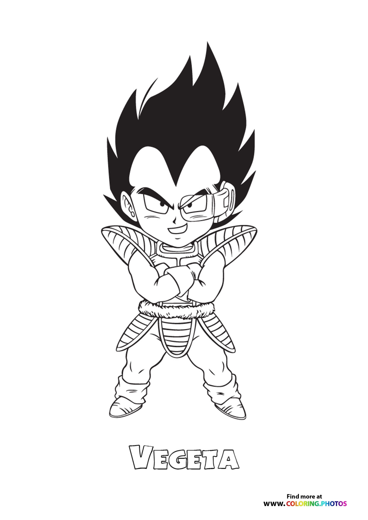 Little Vegeta Dragon Ball Z Coloring Pages For Kids