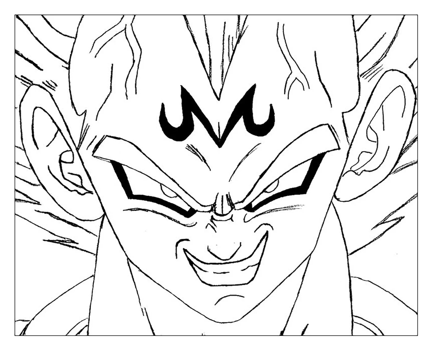 Majin Vegeta Dragon Ball Coloring Pages