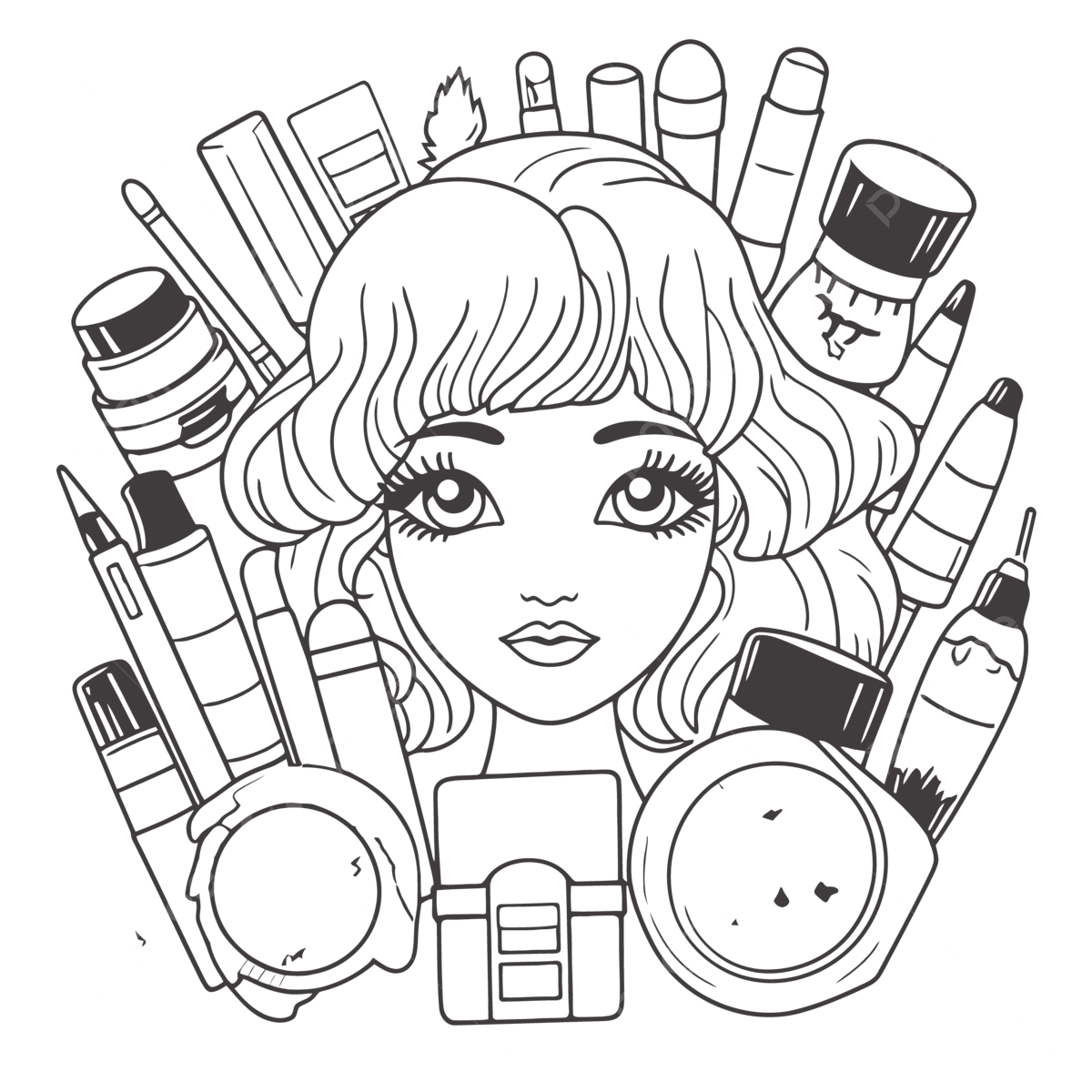 Makeup Coloring Pages An Old Lady Is Surrounded By Cosmetics In This Coloring Sheet Outline Sketch Drawing Vector Wing Drawing Ring Drawing Makeup Drawing PNG And Vector With Transparent Background For Free Makeup Coloring Pages An Old Lady Is Surrounded By Cosmetics In This Coloring Sheet Outline Sketch Drawing Vector Wing Drawing Ring Drawing Makeup Drawing PNG And Vector With Transparent Background For Free