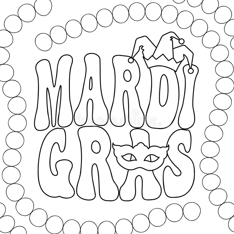 Free Printable Mardi Gras Coloring Pages