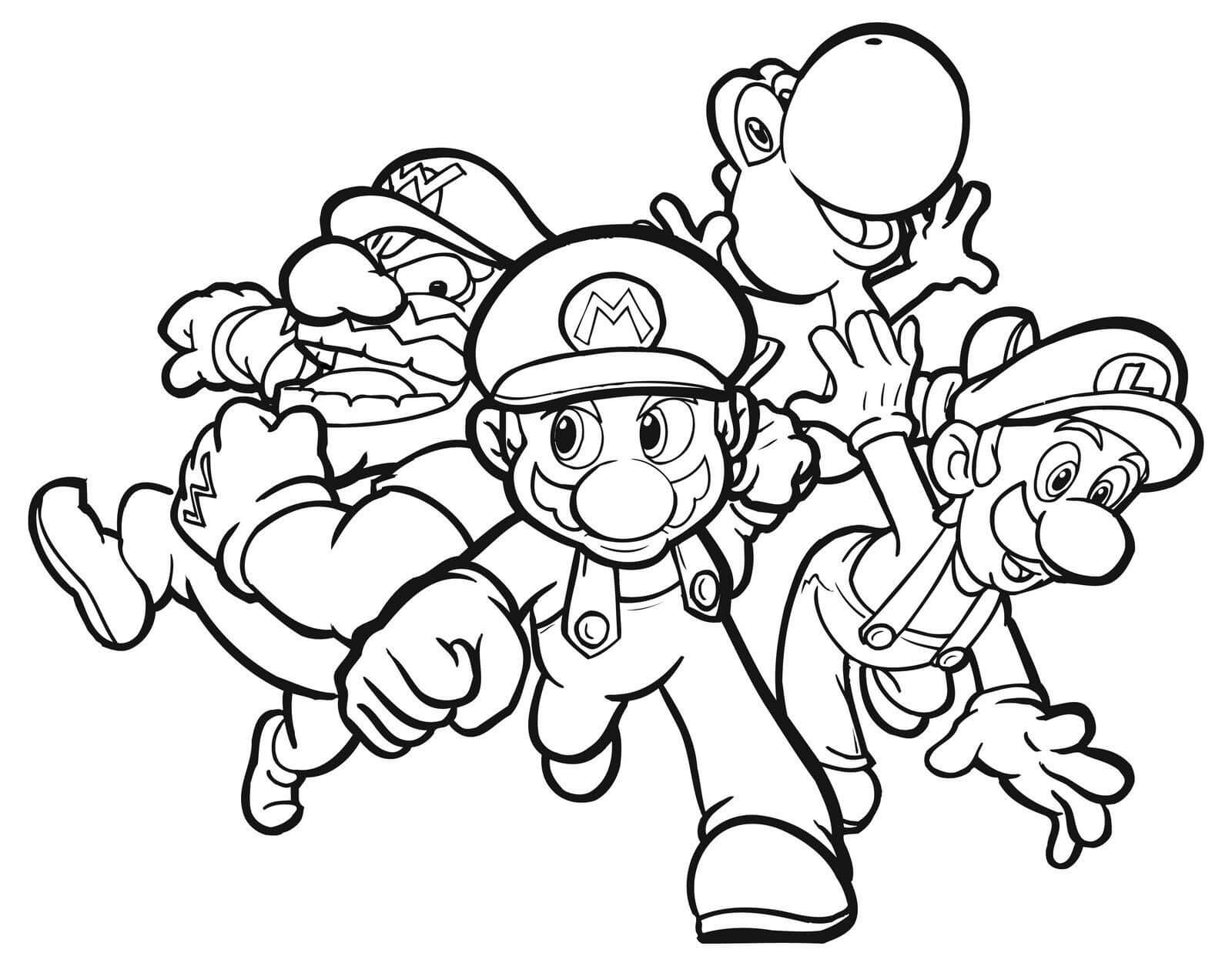 Mario Coloring Pages Printable Coloring Pages FREE Mario Coloring Pages Printable Coloring Pages FREE